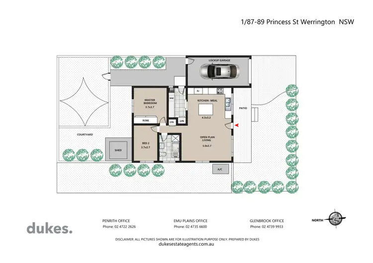 Floorplan of Homely villa listing, 1/87-89 Princess Street, Werrington NSW 2747
