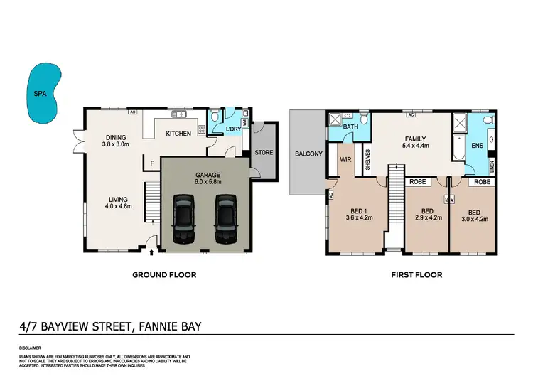 Floorplan of Homely townhouse listing, 4/7 Bayview Street, Fannie Bay NT 820