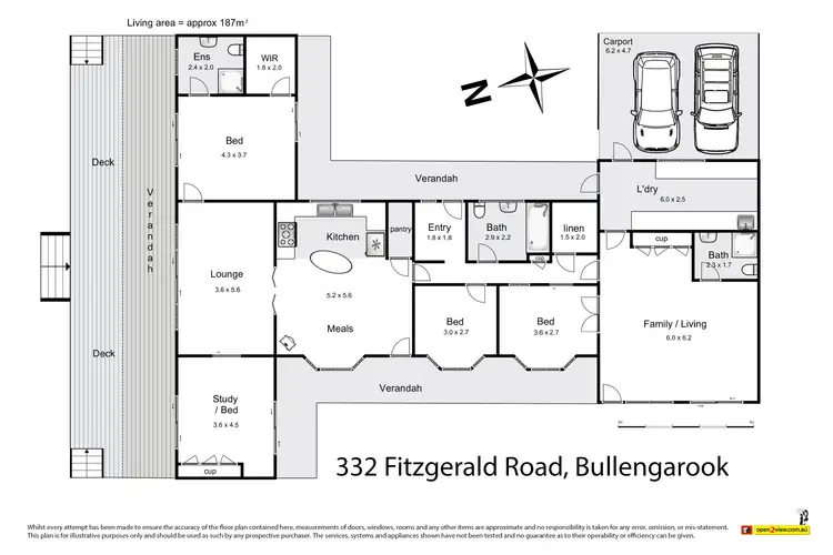 Floorplan of Homely house listing, 332 Fitzgerald Road, Bullengarook VIC 3437