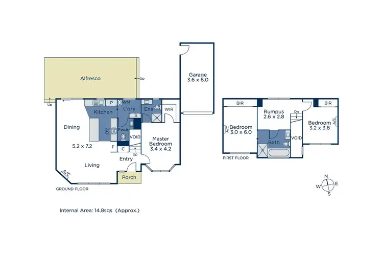 Floorplan of Homely townhouse listing, 2/36 Birch Street, Bayswater VIC 3153