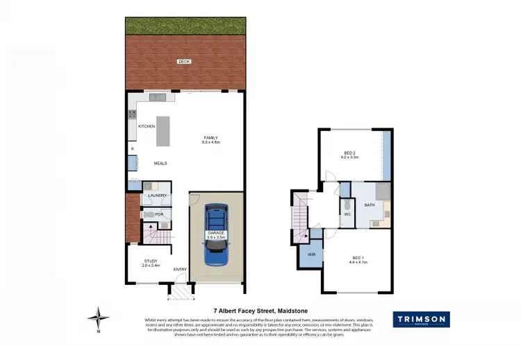 Floorplan of Homely townhouse listing, 7 Albert Facey Street, Maidstone VIC 3012