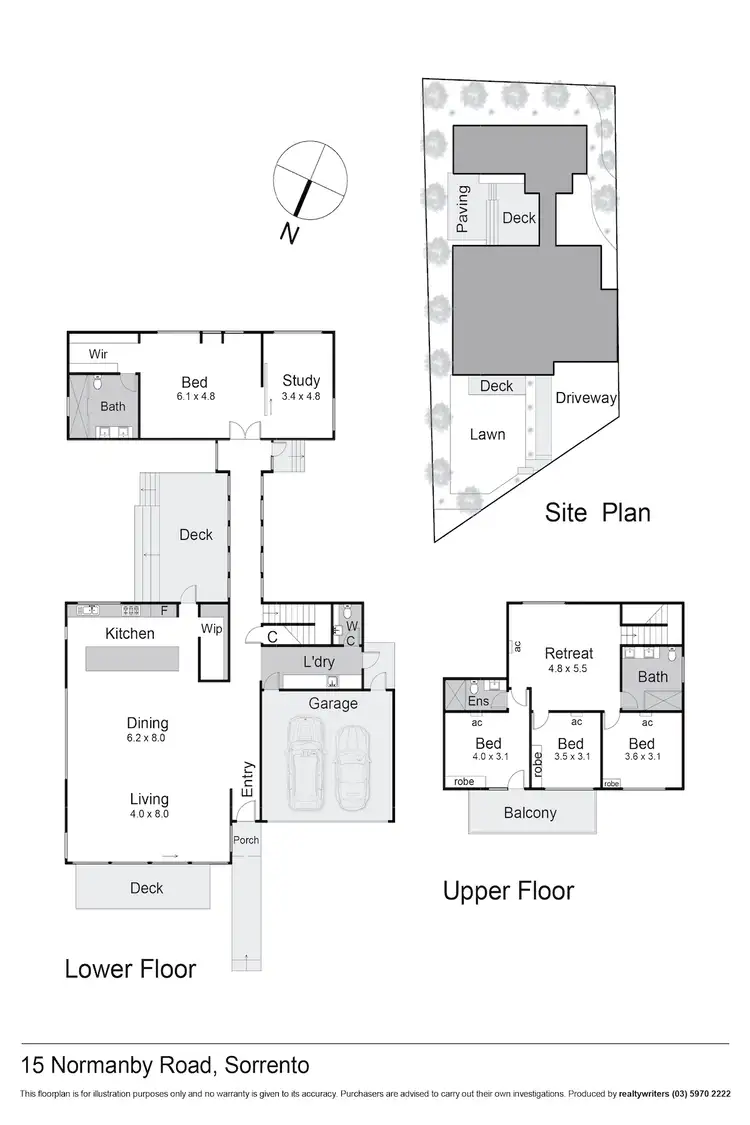 Floorplan of Homely house listing, 15 Normanby Road, Sorrento VIC 3943