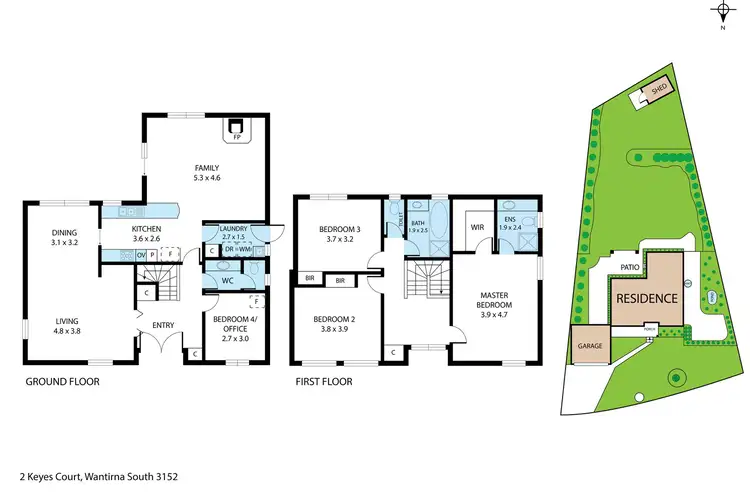 Floorplan of Homely house listing, 2 Keyes Court, Wantirna South VIC 3152