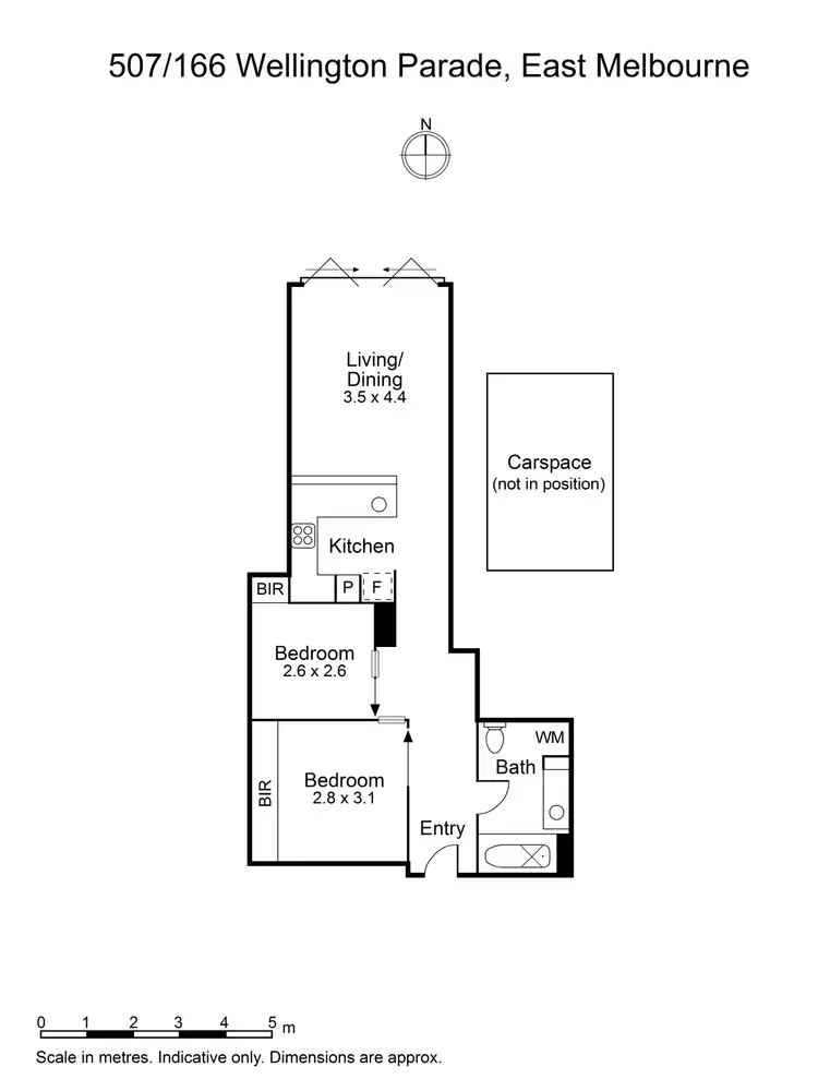 Floorplan of Homely apartment listing, 507/166 Wellington Parade, East Melbourne VIC 3002