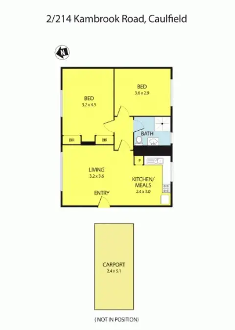 Floorplan of Homely unit listing, 2/214 Kambrook Road, Caulfield VIC 3162