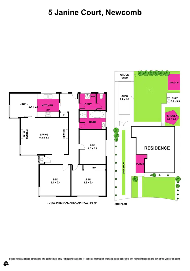 Floorplan of Homely house listing, 5 Janine Court, Newcomb VIC 3219
