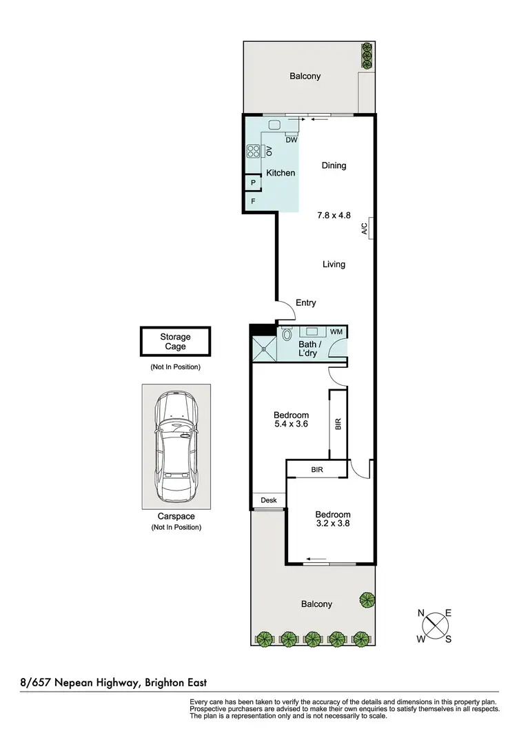 Floorplan of Homely apartment listing, 8/657 Nepean Highway, Brighton East VIC 3187