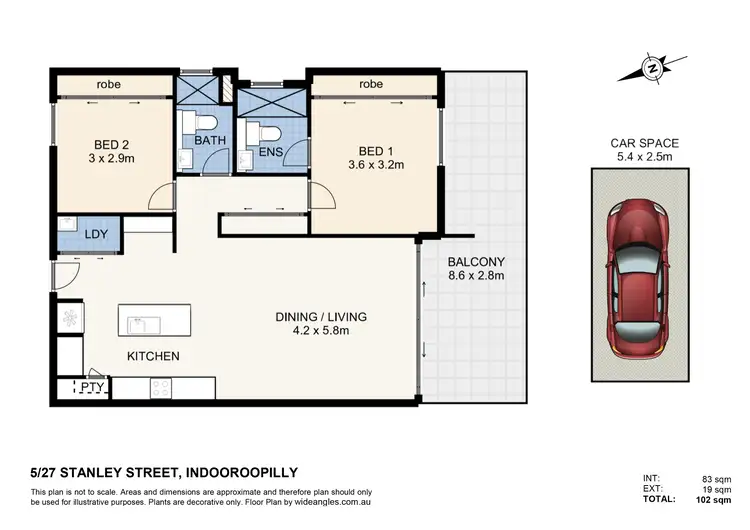 Floorplan of Homely unit listing, 5/27 Stanley Street, Indooroopilly QLD 4068