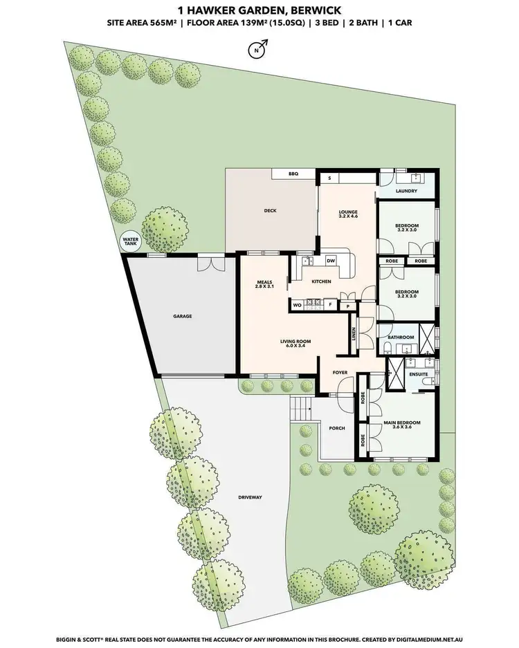 Floorplan of Homely house listing, 1 Hawker Gardens, Berwick VIC 3806
