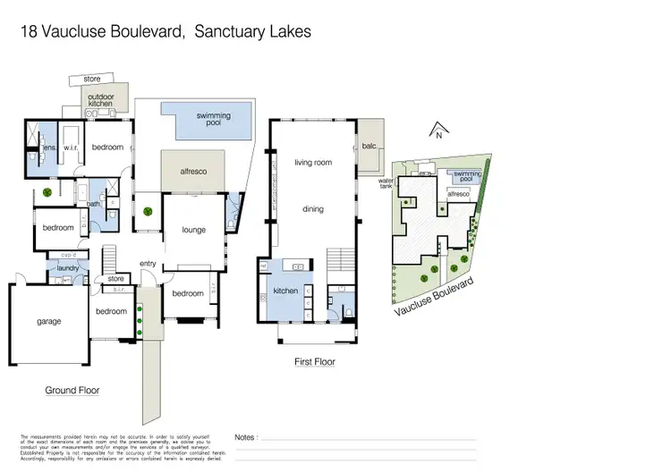 Floorplan of Homely house listing, 18 Vaucluse Boulevard, Sanctuary Lakes VIC 3030