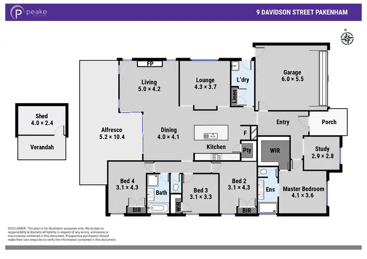 Floorplan of Homely house listing, 9 Davidson Street, Pakenham VIC 3810