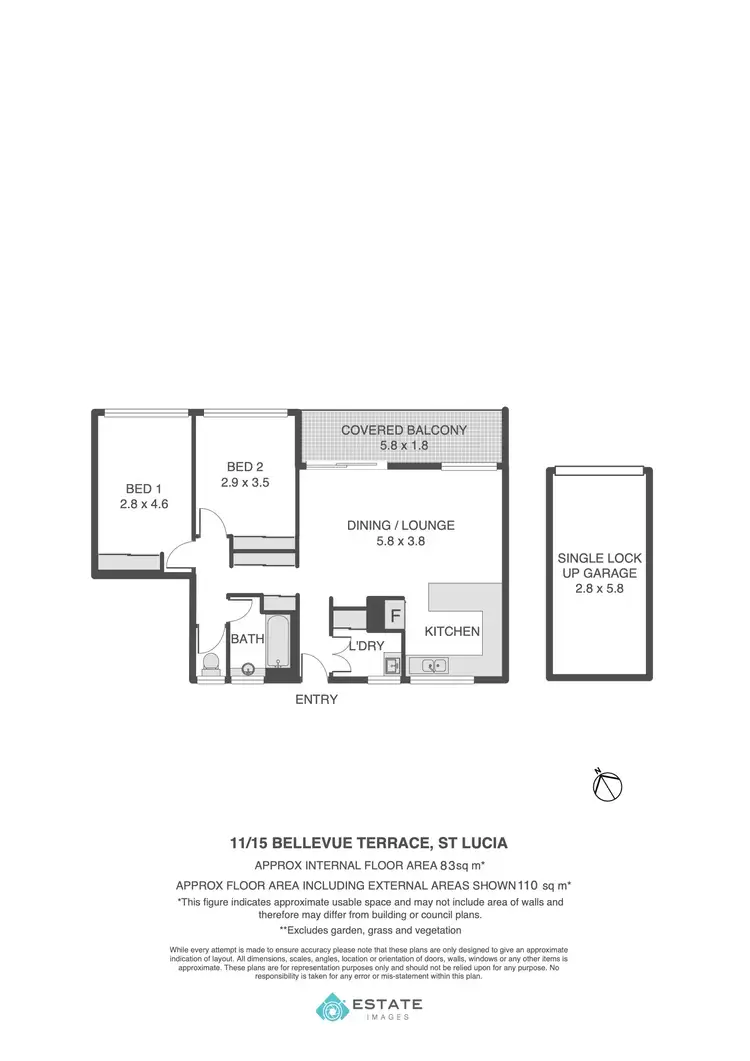 Floorplan of Homely unit listing, 11/15 Bellevue Terrace, St Lucia QLD 4067
