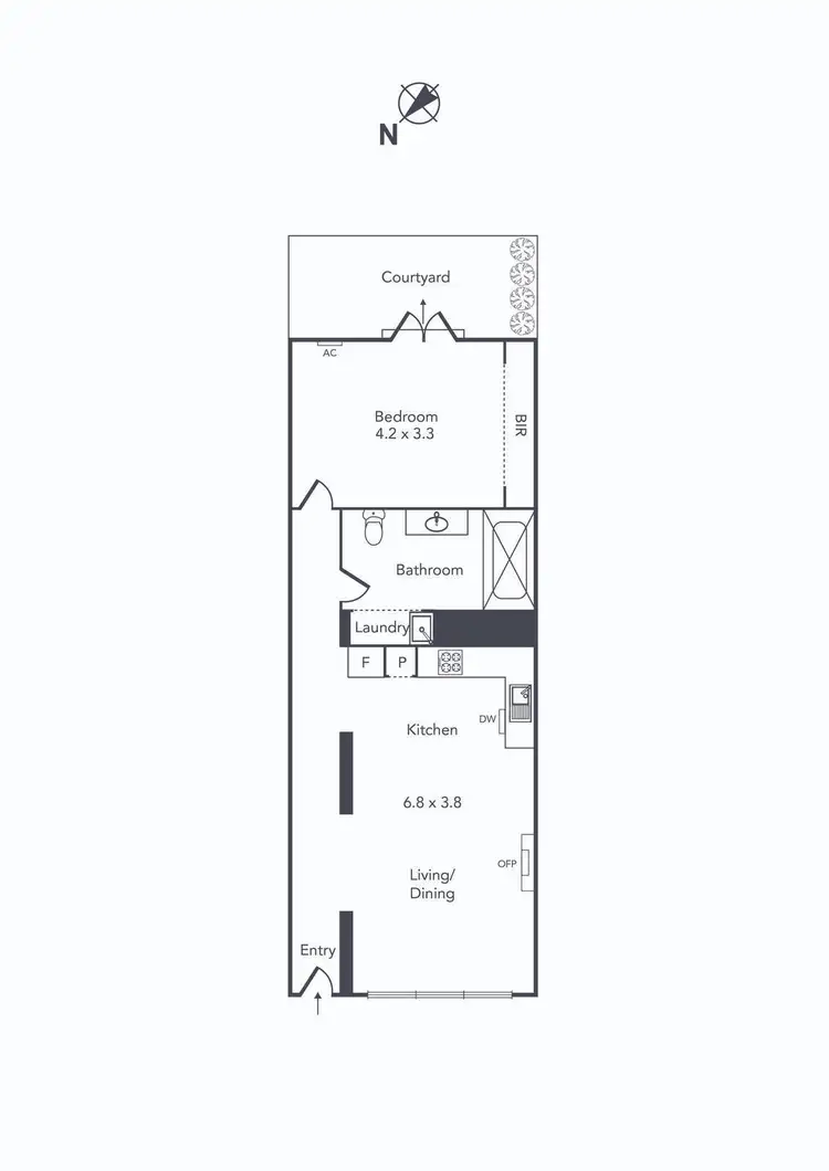 Floorplan of Homely apartment listing, 2/3 Byrne Avenue, Elwood VIC 3184