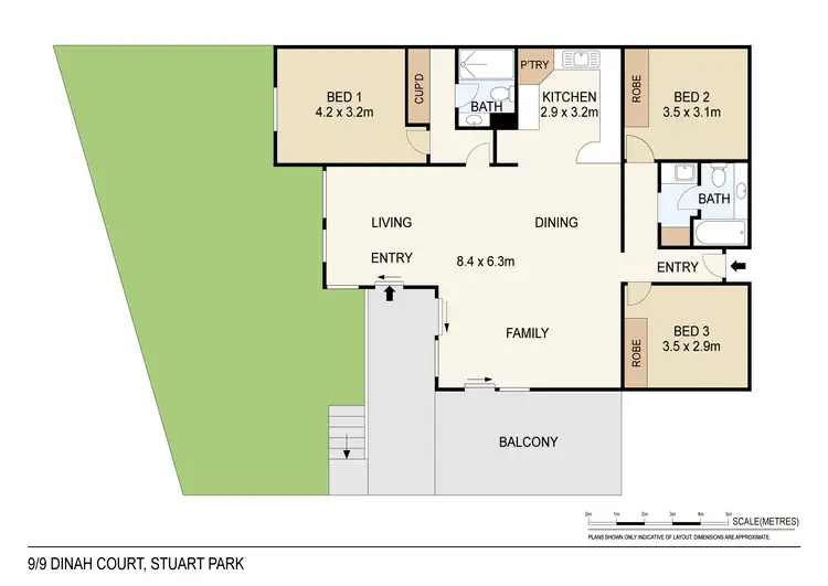 Floorplan of Homely unit listing, 9/9 Dinah Court, Stuart Park NT 820