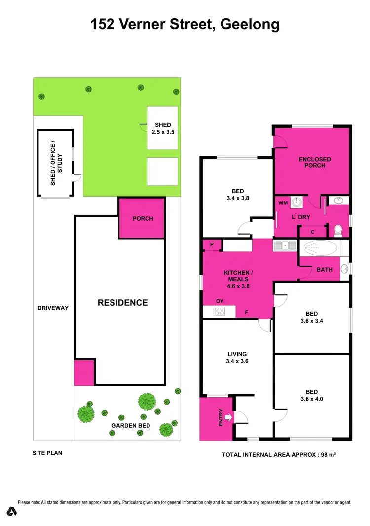 Floorplan of Homely house listing, 152 Verner Street, Geelong VIC 3220