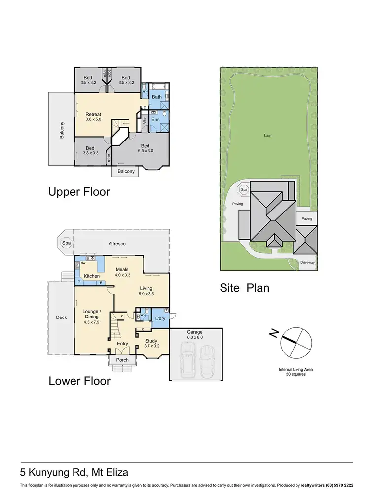 Floorplan of Homely house listing, 5 Kunyung Road, Mount Eliza VIC 3930