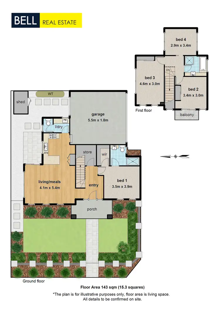 Floorplan of Homely townhouse listing, 1/741 Stud Road, Scoresby VIC 3179
