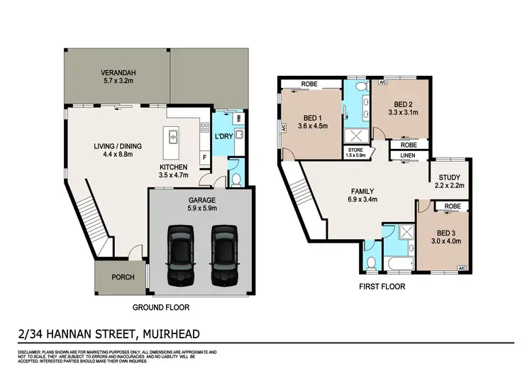 Floorplan of Homely townhouse listing, 2/34 Hannan Street, Muirhead NT 810