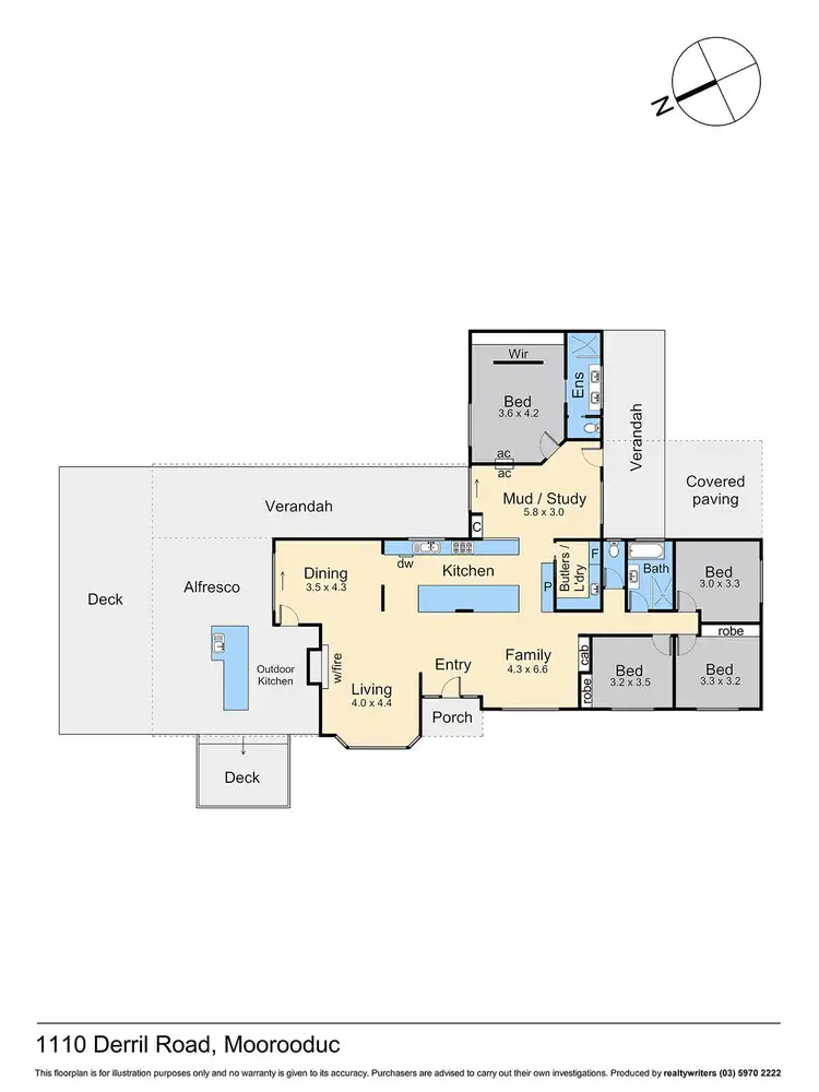 Floorplan of Homely rural property listing, 1110 Derril Road, Moorooduc VIC 3933