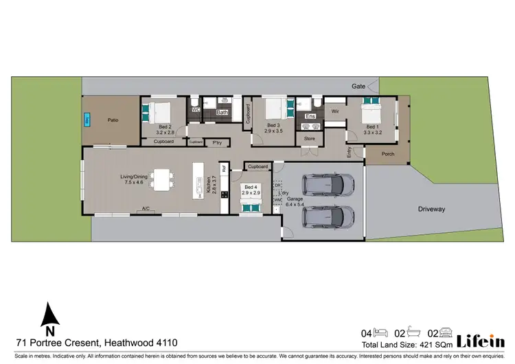 Floorplan of Homely house listing, 71 Portree Crescent, Heathwood QLD 4110