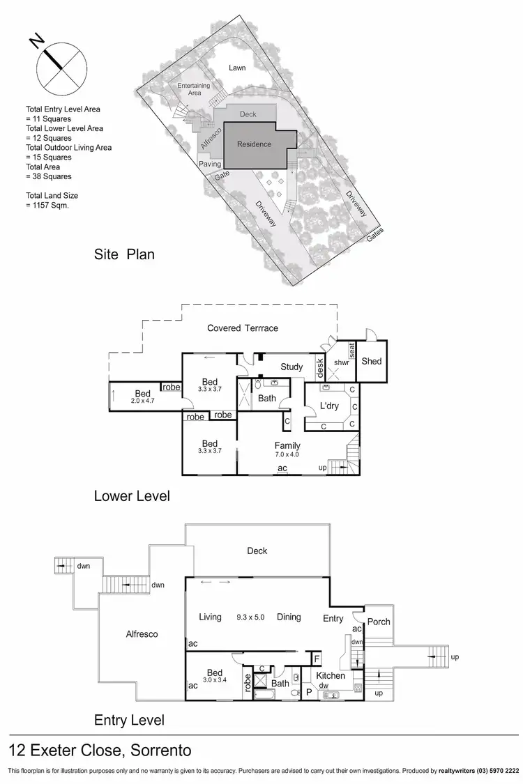 Floorplan of Homely house listing, 12 Exeter Close, Sorrento VIC 3943