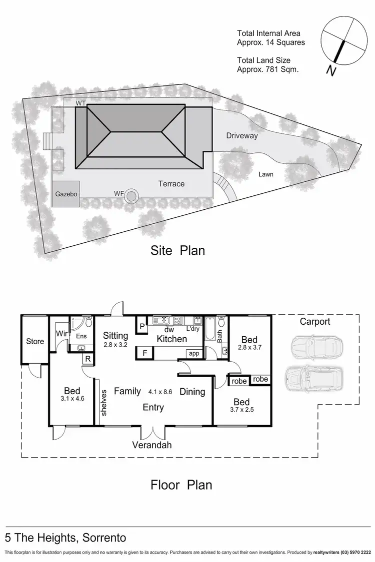 Floorplan of Homely house listing, 5 The Heights, Sorrento VIC 3943