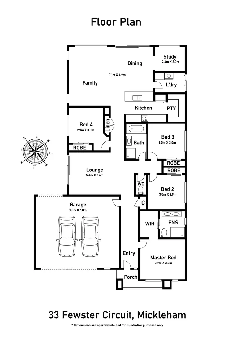 Floorplan of Homely house listing, 33 Fewster Circuit, Mickleham VIC 3064