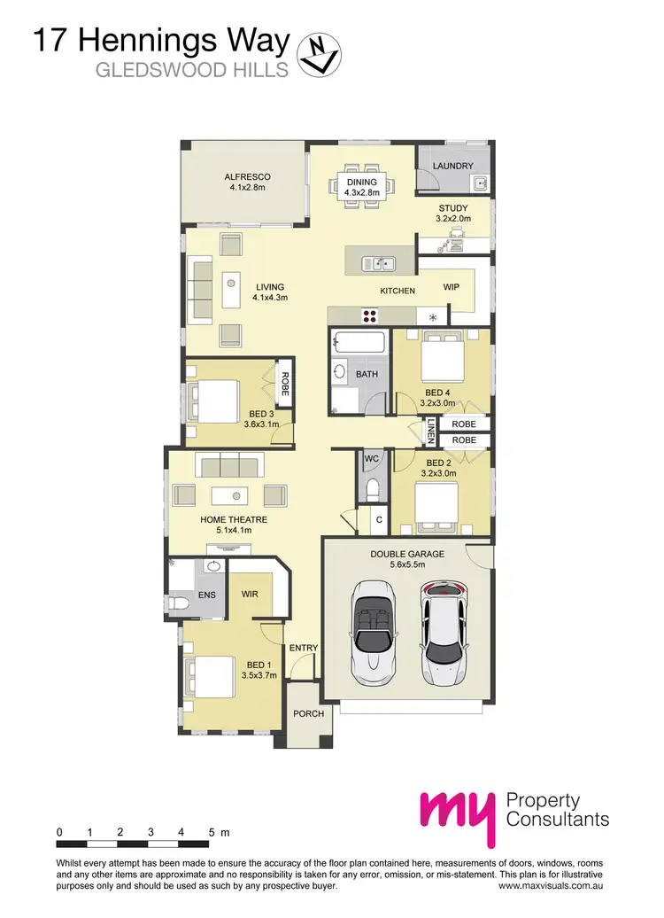 Floorplan of Homely house listing, 17 Hennings Way, Gledswood Hills NSW 2557