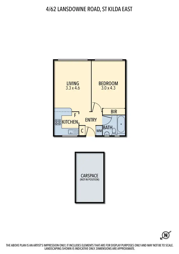 Floorplan of Homely apartment listing, 4/62 Lansdowne Road, St Kilda East VIC 3183