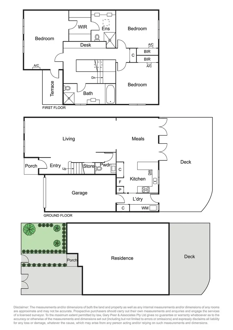 Floorplan of Homely townhouse listing, 13 Griffiths Street, Caulfield South VIC 3162