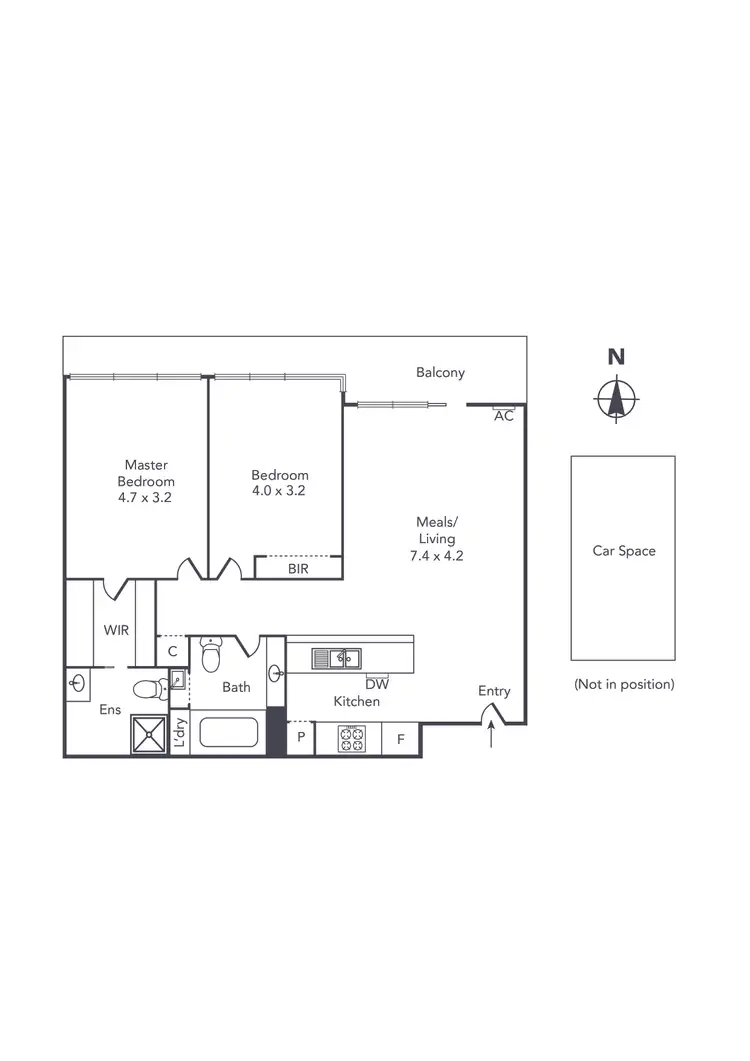 Floorplan of Homely apartment listing, 308G/93 Dow Street, Port Melbourne VIC 3207