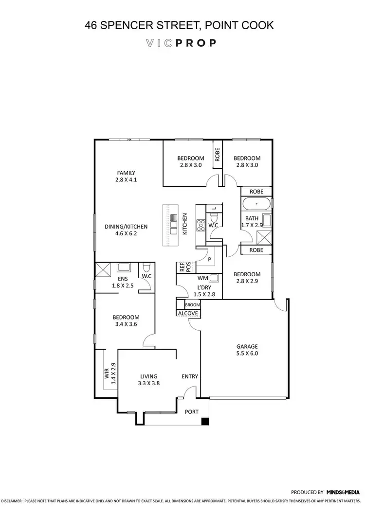 Floorplan of Homely house listing, 46 Spencer Street, Point Cook VIC 3030