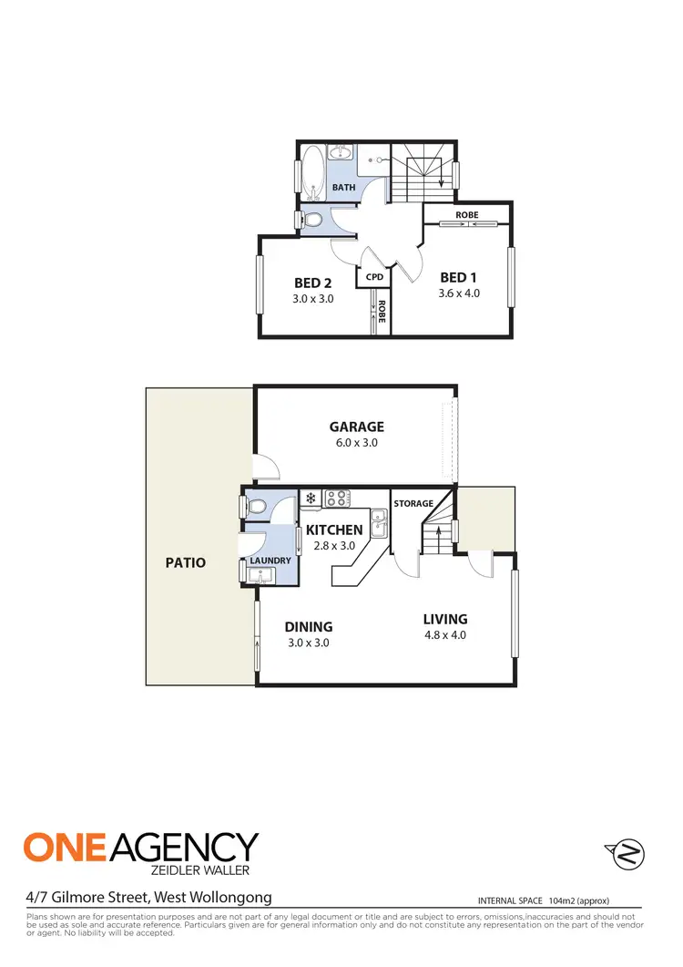 Floorplan of Homely townhouse listing, 4/7 Gilmore Street, West Wollongong NSW 2500
