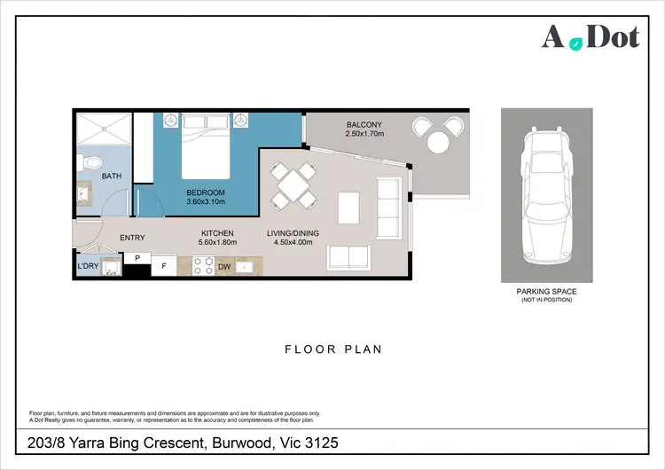 Floorplan of Homely apartment listing, 203/8 Yarra Bing Crescent, Burwood VIC 3125