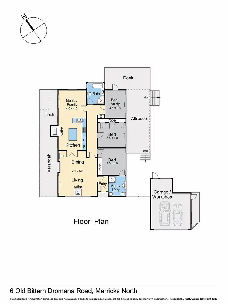 Floorplan of Homely rural property listing, 6 Old Bittern Dromana Road, Merricks North VIC 3926