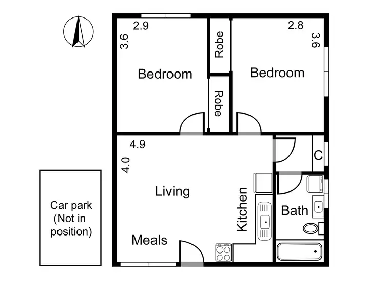 Floorplan of Homely apartment listing, 6/9 Henry Street, Hawthorn VIC 3122