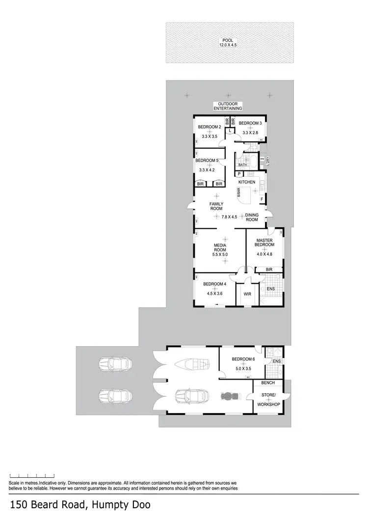 Floorplan of Homely house listing, 150 Beard Road, Humpty Doo NT 836
