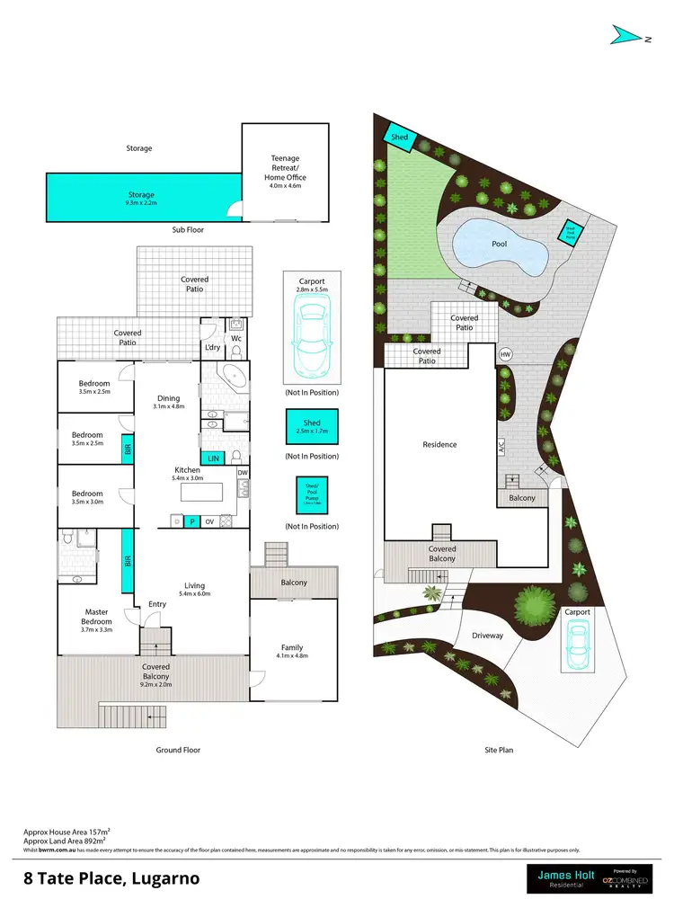 Floorplan of Homely house listing, 8 Tate Place, Lugarno NSW 2210