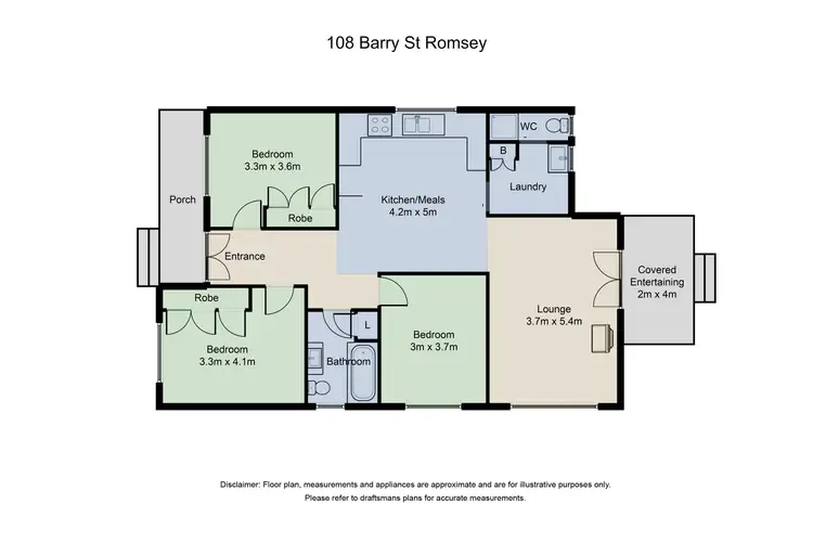 Floorplan of Homely house listing, 108 Barry Street, Romsey VIC 3434