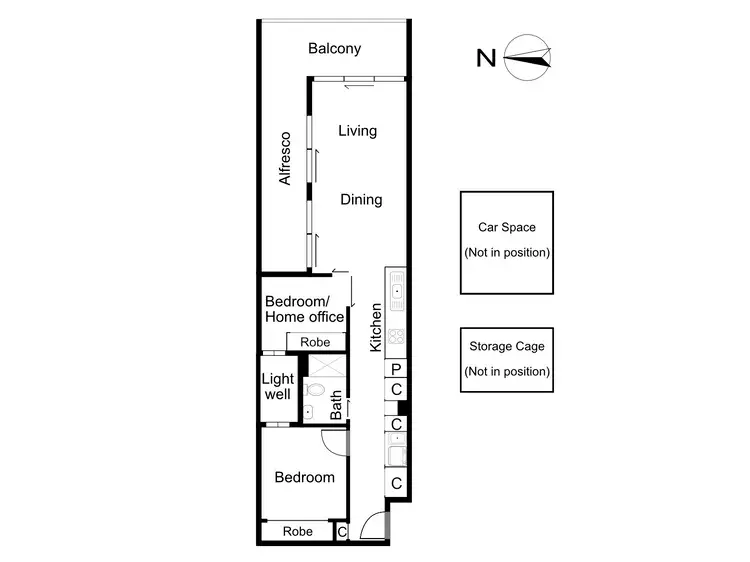 Floorplan of Homely apartment listing, 104/463 Brunswick Street, Fitzroy North VIC 3068