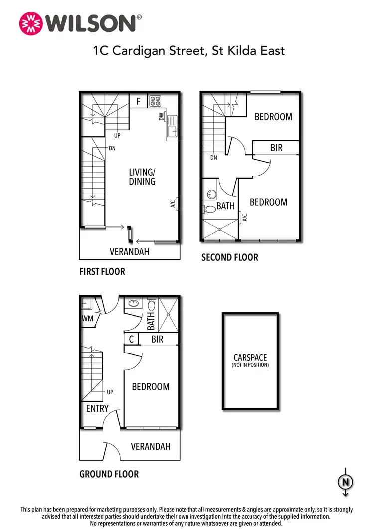 Floorplan of Homely townhouse listing, 1C Cardigan Street, St Kilda East VIC 3183