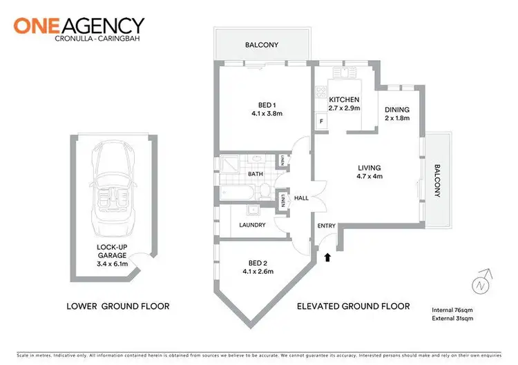 Floorplan of Homely unit listing, 1/12 Ewos Parade, Cronulla NSW 2230