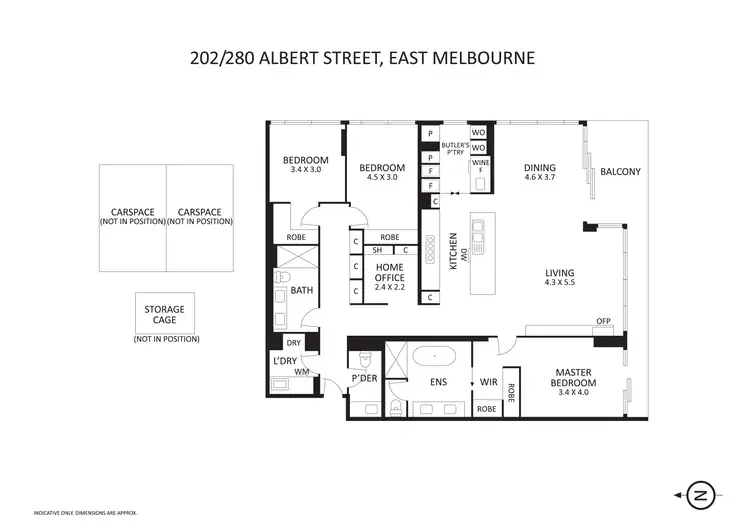 Floorplan of Homely apartment listing, 202/280 Albert Street, East Melbourne VIC 3002