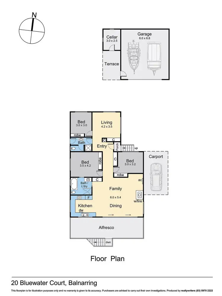 Floorplan of Homely house listing, 20 Bluewater Court, Balnarring VIC 3926