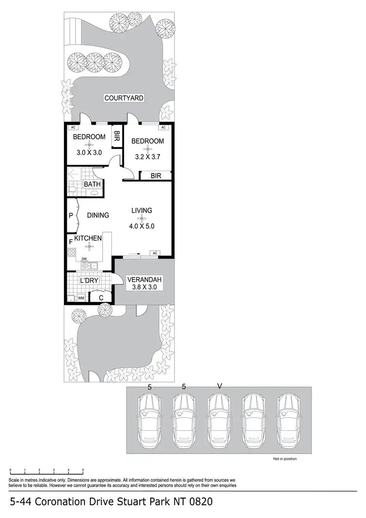 Floorplan of Homely apartment listing, 5/44 Coronation Drive, Stuart Park NT 820