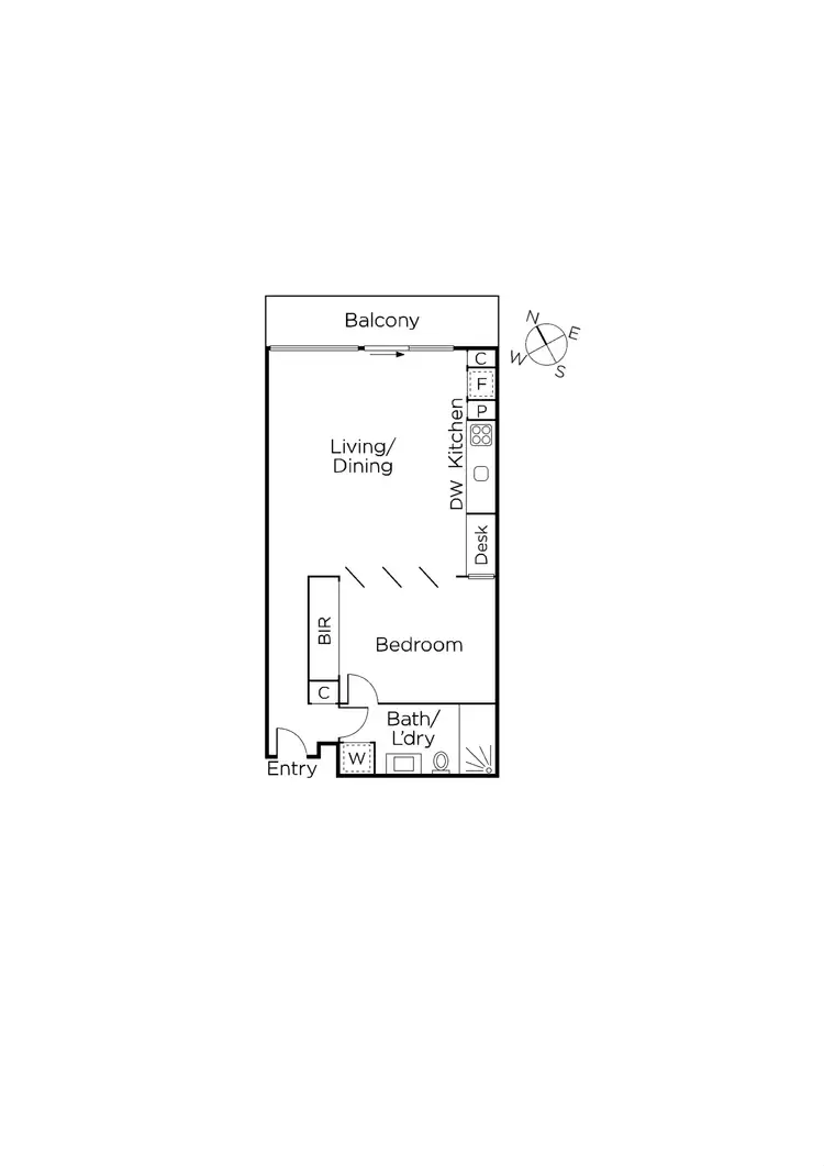 Floorplan of Homely apartment listing, 305/1 Clara Street, South Yarra VIC 3141