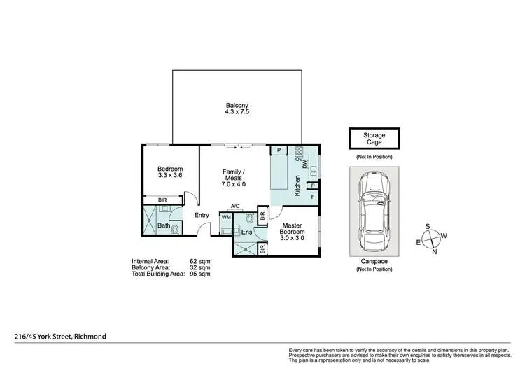 Floorplan of Homely apartment listing, 216/45 York Street, Richmond VIC 3121