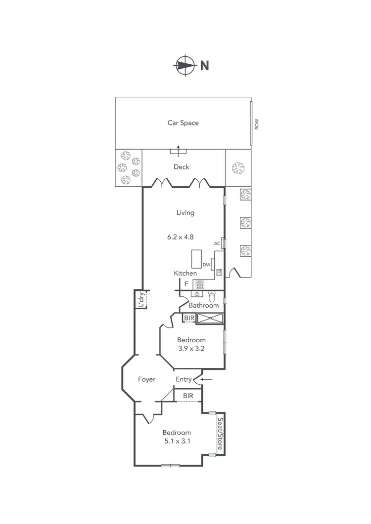 Floorplan of Homely apartment listing, 2/59 Hotham Street, St Kilda East VIC 3183