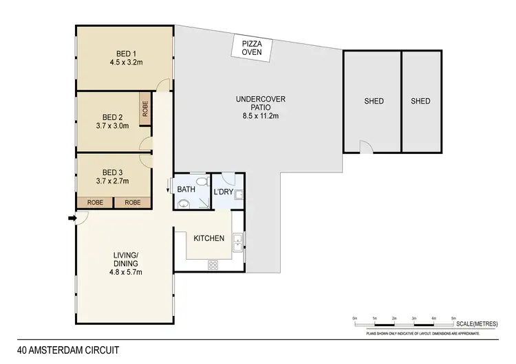 Floorplan of Homely house listing, 40 Amsterdam Circuit, Wagaman NT 810