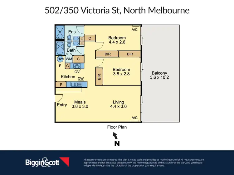 Floorplan of Homely apartment listing, 502/350 Victoria Street, North Melbourne VIC 3051